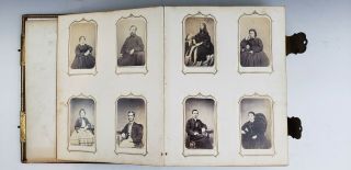 Victorian CDV Photograph Album w/152 CDV ' s & 2 Tintype Photo Middletown,  CT 2