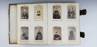 Victorian CDV Photograph Album w/152 CDV ' s & 2 Tintype Photo Middletown,  CT 3