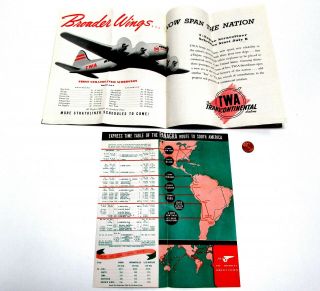 1940 Worlds Fair 2 PANAGRA - (PAN AM) & TWA AIRLINES Pamphlets York WFNY 2