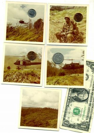 (5) Vietnam 12th Cav Troopers,  1stcavdiv Airmobile Slicks In The Bush Photos
