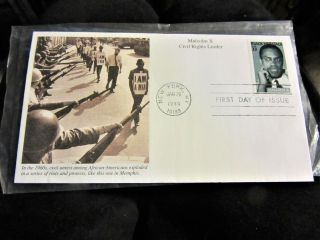 I Am A Man Malcolm X 1998 1st Day Stamp Civil Rights Leader 1960 