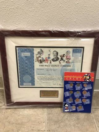 The Walt Disney Company One Share Professionally Framed & Matted Display &