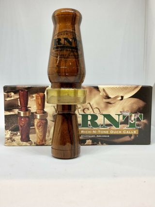 Vintage Rnt Early Stickered Short Barrel Duck Hunting Call And Box 1999 - 2000s