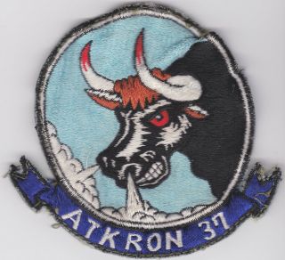 Theater Made Va - 37 Atkron 37 Raging Bulls 37th Attack Squadron Us Navy Patch