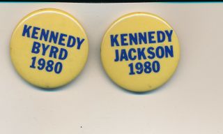 1980 Ted Kennedy For President Two (2) Different Hopeful Vp 