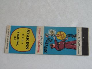 T250 Vintage Matchbook Cover Star Inn Sterling Il Illinois