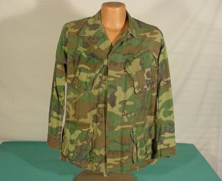 Vietnam 1970 Date Erdl Camo Slant Pocket Shirt Medium Special Forces Ranger Lrrp