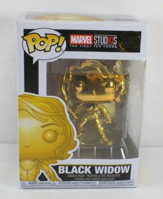 Funko Pop Marvel Studios Gold Black Widow 380 Vinyl Figure
