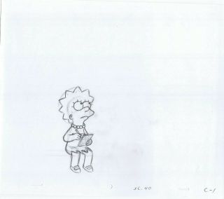 Simpsons Lisa Art Animation Pencils Sc - 40 C - 1
