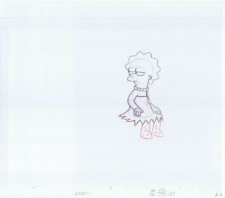 Simpsons Lisa Art Animation Production Pencils Fabf11 Sc - 179 A - 6