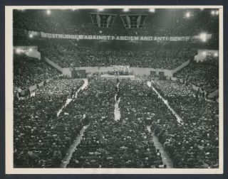 1933 " Rally Against Terrorism In Germany ",  Early Anti - Nazi Photo From York