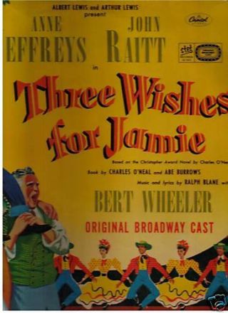 Three Wishes For Jamie - 1952 John Raitt - Cast - Record Lp