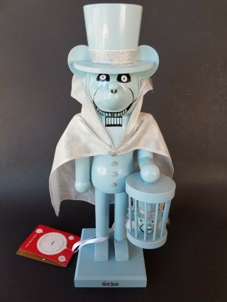 Nib Disney Parks Haunted Mansion Hatbox Ghost 14 " Nutcracker Figurine