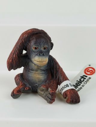 Schleich 14307 Orangutan Young Baby Animal 1.  5 " Figurine Retired 2003 -