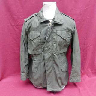 Usa Army M - 65 Field Jacket 1973 Mens Medium Regular Olive Green Rambo Style