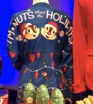 Disney Epcot Nuts About Festival Of The Holidays Chip Dale Spirit Jersey Small