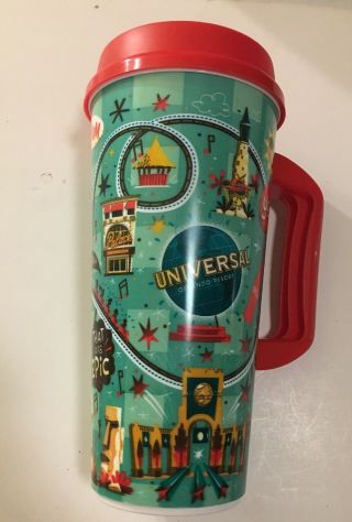 Universal Studios Orlando Resort Coca - Cola Freestyle Tumbler Mug Cup With Straw