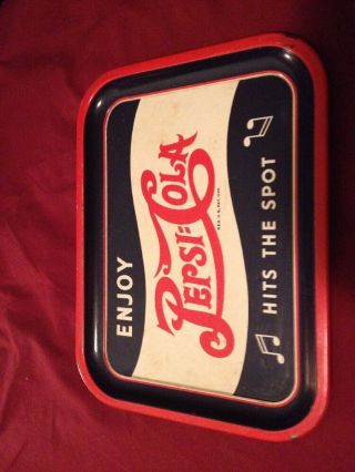 Antique Vintage Pepsi Cola Advertising Tray Sign Country Store 1940 