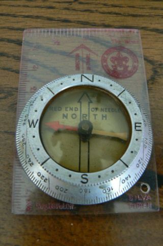 Vintage Bsa Boy Scouts Silva System Compass Field To Map To Field Us Ship
