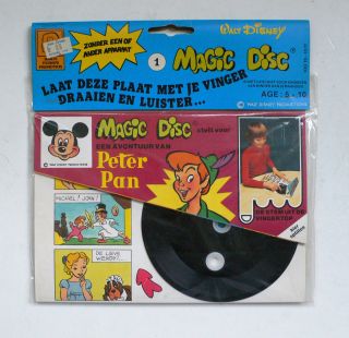 Vintage Walt Disney Productions Peter Pan Magic Disc Adventure Record Mip 1970 