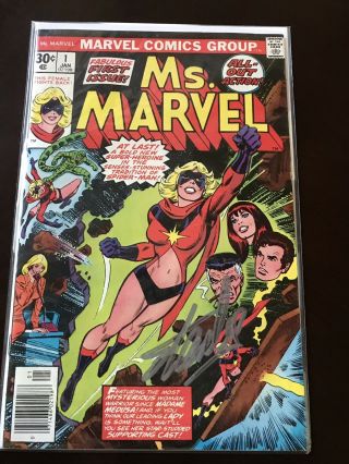 Ms Marvel 1 Signed Stan Lee 1st Appearance Of Ms Marvel.