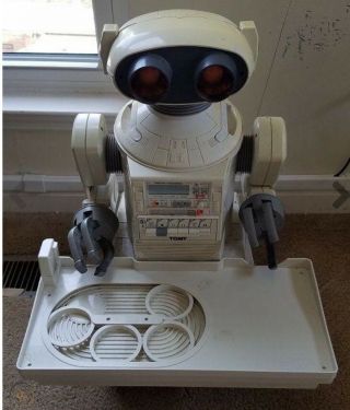 Tomy Omnibot 2000 Robot Vintage 1980’s Toy W/ Tray & Instructions
