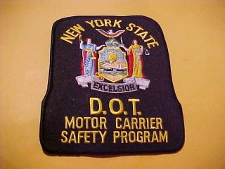 York State D.  O.  T.  Motor Car.  Safety Police Patch Shoulder Size 5 X 4