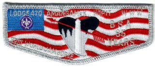 Order Of The Arrow (oa) Flap Lodge 470 Amangamek - Wipit S22 World Jamboree 276/500