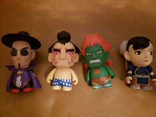 Kidrobot Street Fighter Figures Fang,  E.  Honda,  Blanka,  And Chun Li