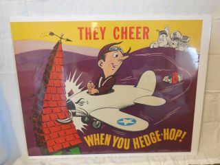 They Cheer When You Hedge - Hop Air Traffic And Safety Poster Ww2 Anti - Axis
