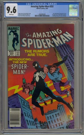 Spider - Man 252 (newsstand Edition) Cgc Graded 9.  6 White Pages