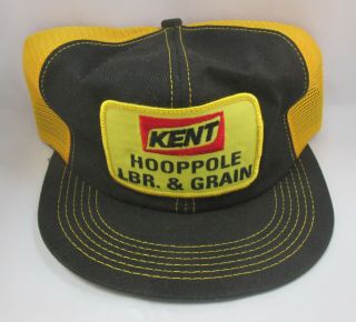 Vintage Kent Feed Snapback Cap Truckers Hat - Large Patch - K - Brand