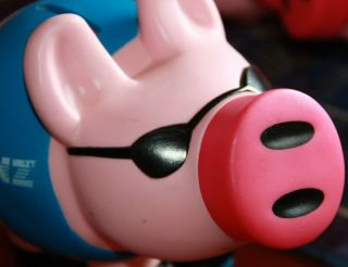 Anz Collectible Piggy Bank Money Box Pig Anz Bank Toy Pig Ski Pig Black Glasses