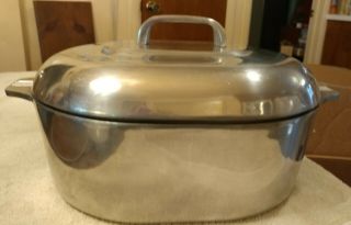 Magnalite Classic Cast Aluminum Oval Covered Roasting Pan With Lid - 16 Inch
