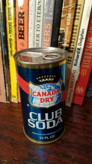 Canada Dry Club Soda 12oz Juice Tab Pull Ring Soda Can Maywood,  Ill