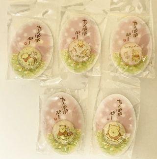 Disney Store Japan 5 Pin Set Jds Tanpopo Pooh Pooh Tigger Piglet