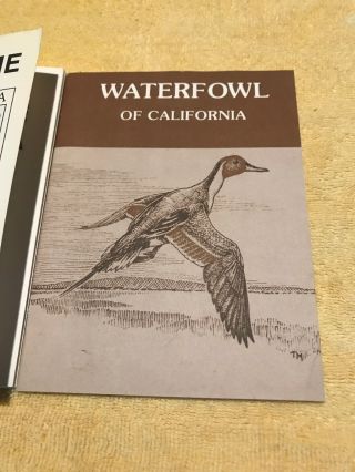 2 Vintage Manuals Book Ca Dept Of Fish & Game,  Waterfowl & Upland Game 1985 - 87