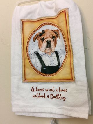 English Bulldog Puppy Dish/hand Towel