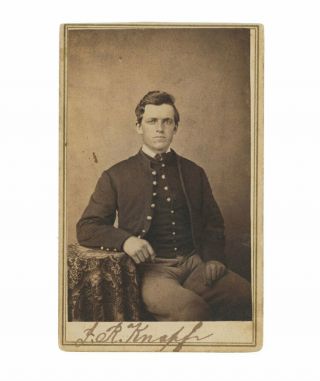 Civil War Cdv Of Pvt Jacob R.  Knapp,  3rd Iowa Light Battery (dubuque Battery)
