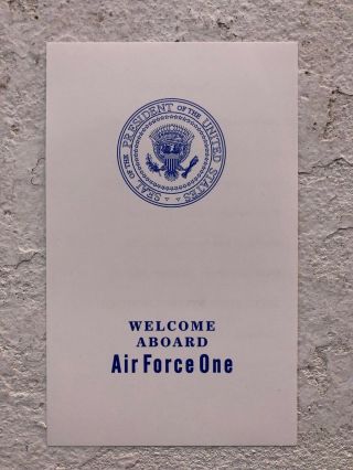 Us Air Force One Usaf Info Card - Authentic - President Barack Obama