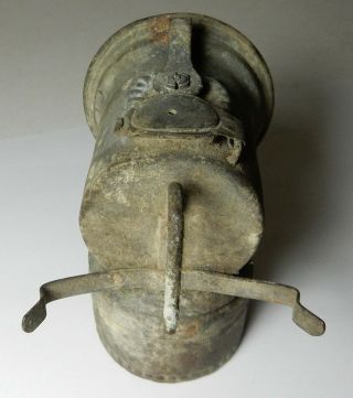 OLD JUSTRITE MINING MINER ' S BRASS CARBIDE LAMP Pat 1913 Etc 3