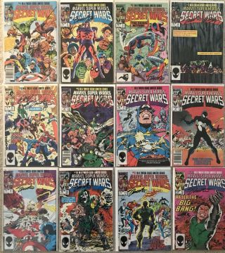 Marvel Heroes Secret Wars 1984 1 - 12 Complete Newsstand Signed Stan Lee,