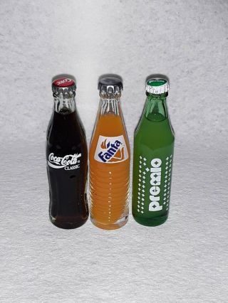 Mini Bottles Coca Cola Fanta Premio From Usa Uruguay Mexico.  Miniatures