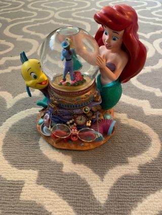 Disney’s Little Mermaid Musical Snow Globe,  Plays “under The Sea”
