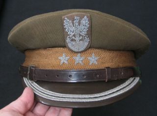 Polish Army Colonel Hat Cap Eagle Poland Vintage Cold War Era 1969
