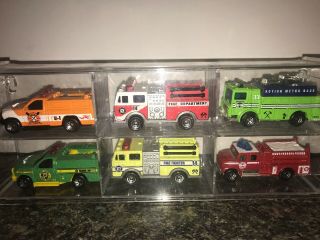 Matchbox 2,  Mattlel 4,  Assorted Trucks In Acrylic Case