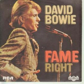David Bowie Fame 7 " Vinyl B/w Right (pb10320) Pic Sleeve Spain Rca 1975