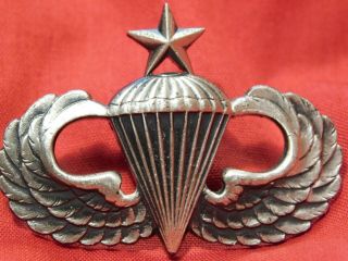 A,  Vietnam Us Airborne Jump Wing Senior Paratrooper Sterling Bell Trading Post