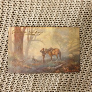 Christmas Greetings - Lost In The Fog - J.  A Turner - Antique Postcard
