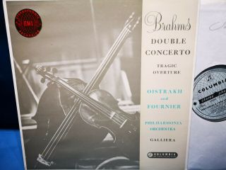 " Columbia Sax 2264 B/s Oistrakh /fournier Brahms Double Cto Etc Galliera Nm